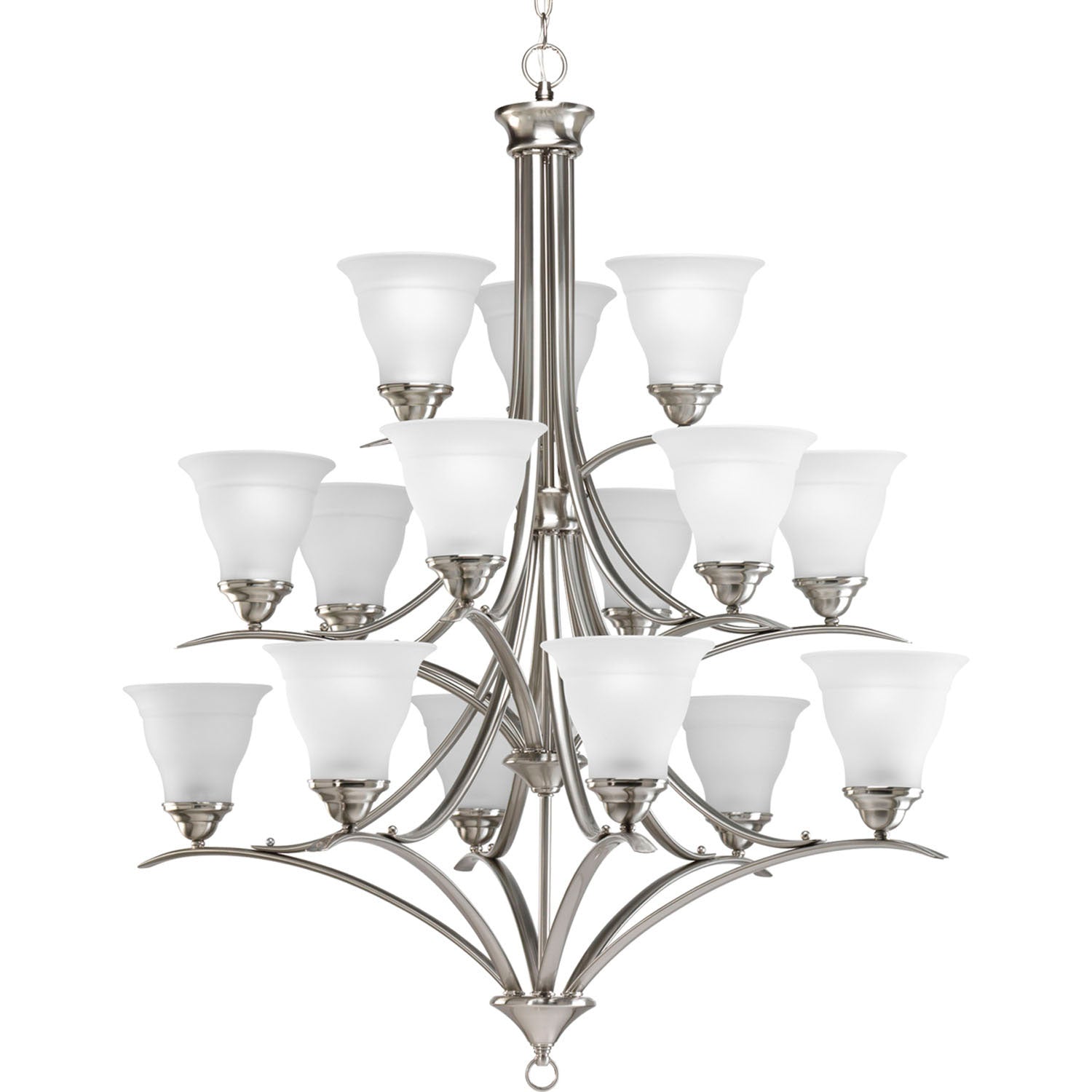 Progress Lighting - P4365-09 - 15 Light Chandelier - Trinity - Brushed Nickel