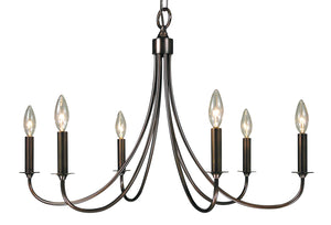 Framburg - 1006 RB - Six Light Chandelier - Maisonette - Roman Bronze