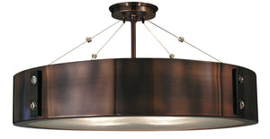 Framburg - 5394 RB/EB - Four Light Flush / Semi-Flush Mount - Oracle - Roman Bronze with Ebony Accents