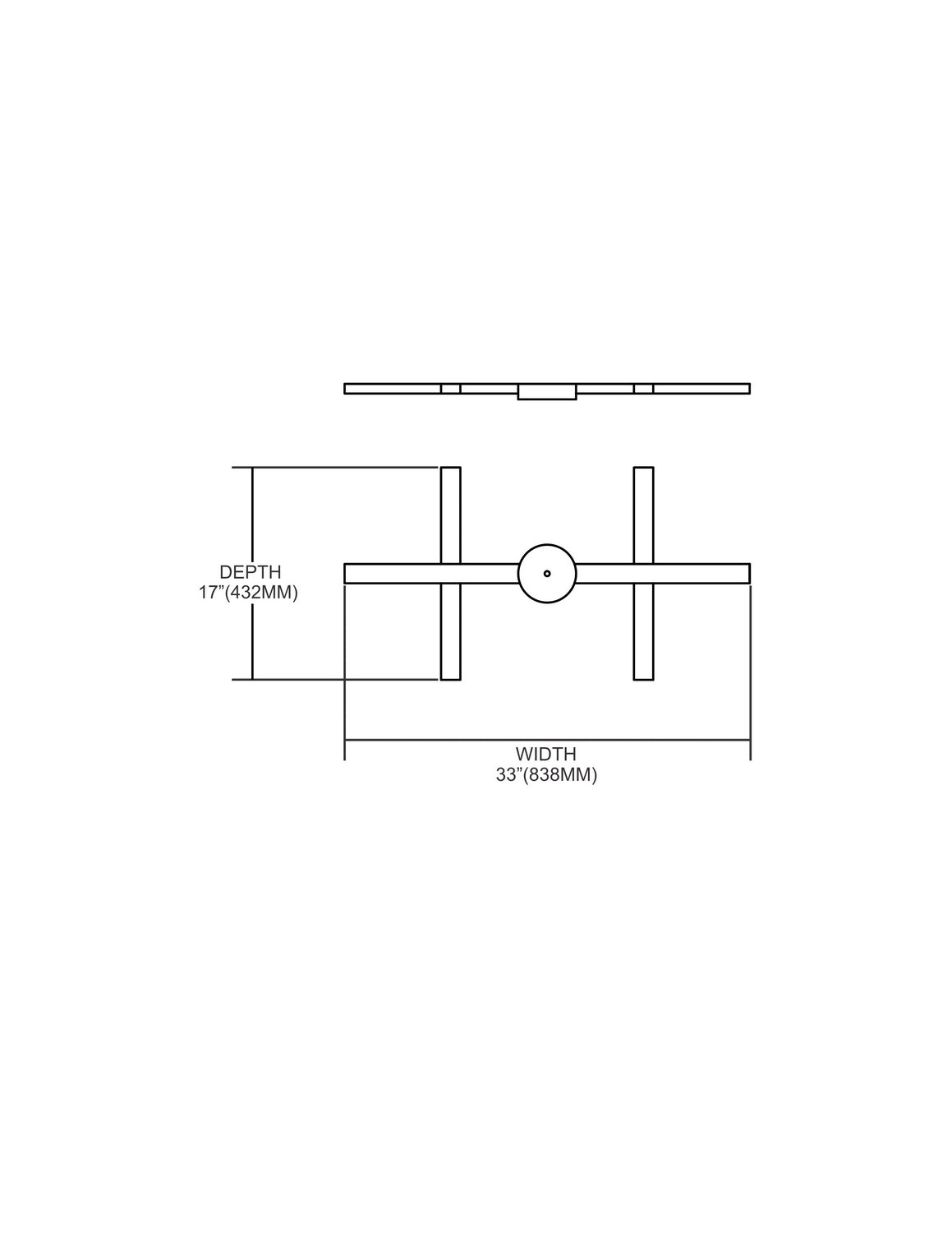 ELK Home - 6H-DR - Six Light H-Bar - Pendant Options - Deep Rust