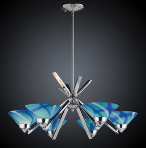 ELK Home - 1475/6CAR - Six Light Chandelier - Refraction - Polished Chrome