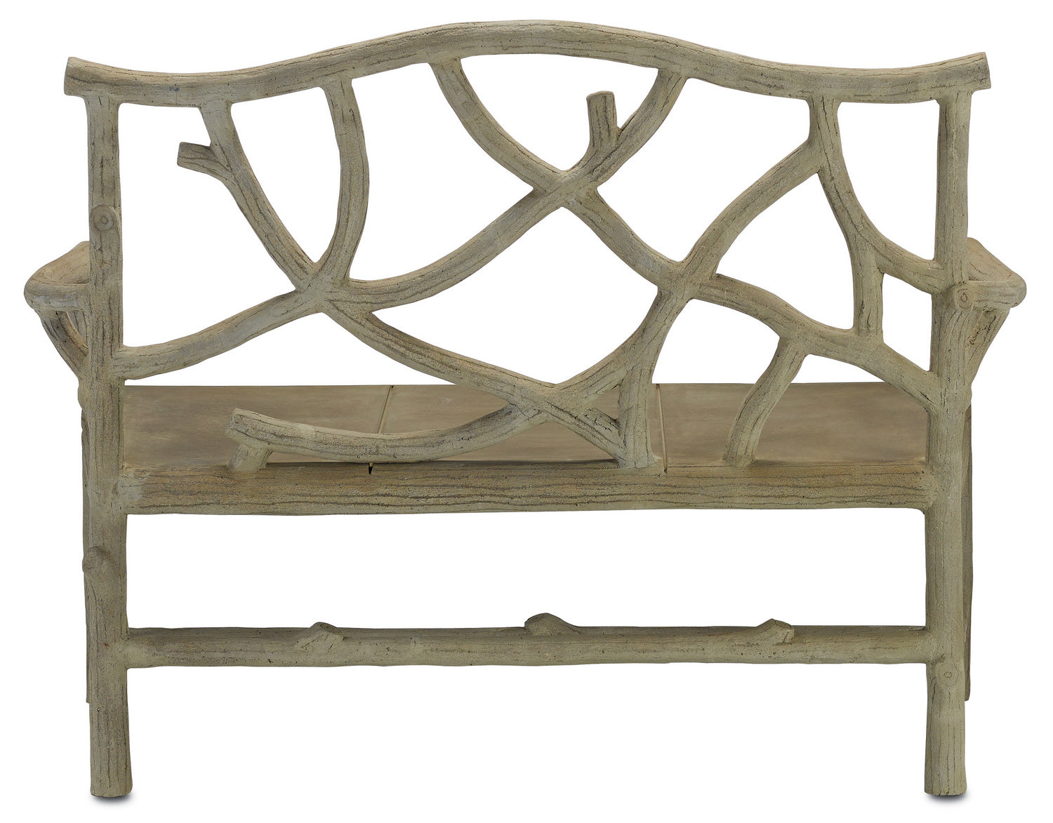 Currey and Company - 2705 - Bench - Woodland - Portland/Faux Bois