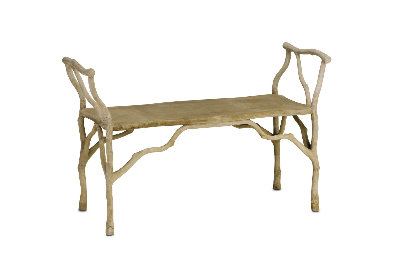 Currey and Company - 2787 - Bench - Beaujon - Portland/Faux Bois