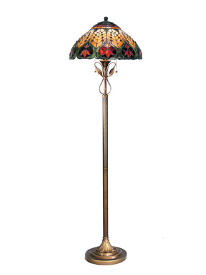 Dale Tiffany - TF50012 - Two Light Floor Lamp - Markus - Antique Brass