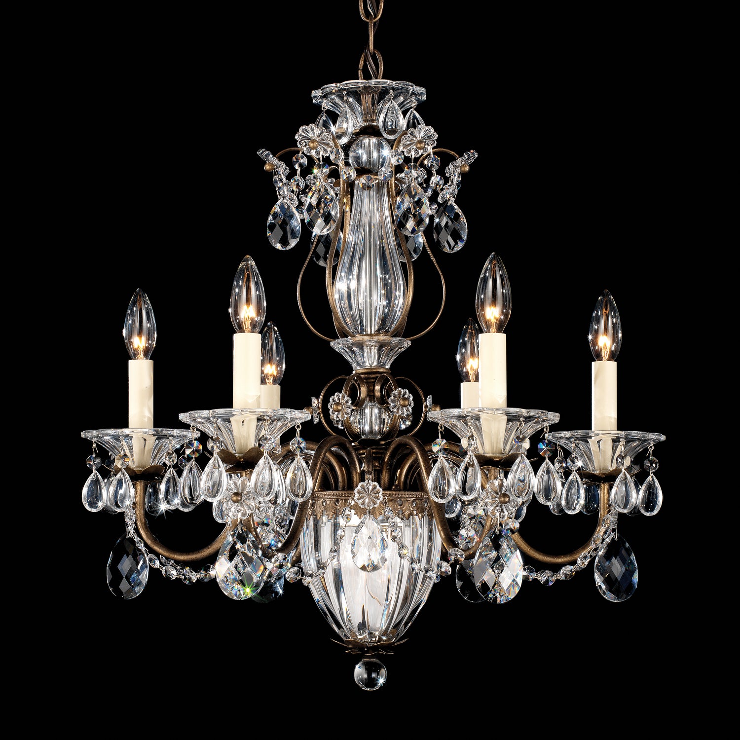 Schonbek - 1246-23 - Seven Light Chandelier - Bagatelle - Etruscan Gold