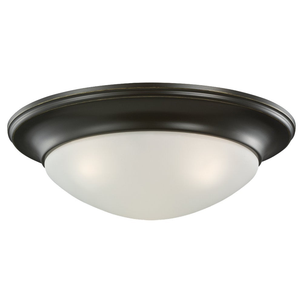 Generation Lighting. - 75436-710 - Three Light Flush Mount - Nash - Bronze