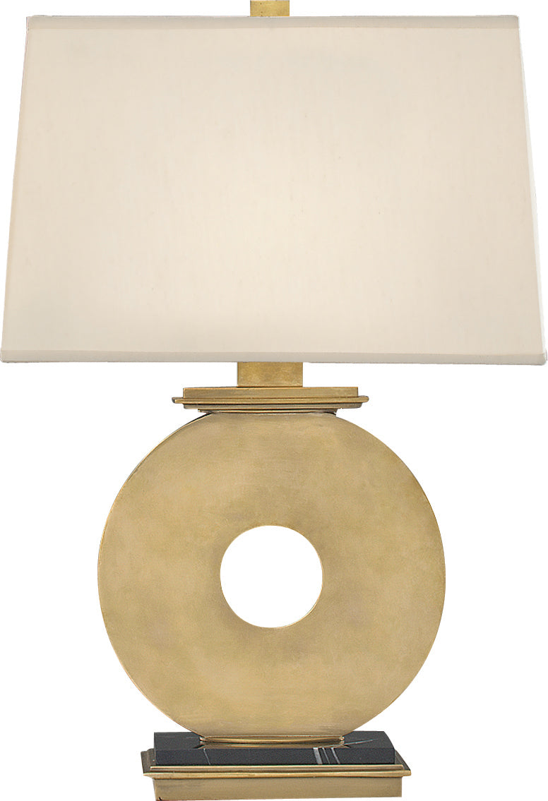 Robert Abbey - 125 - One Light Table Lamp - Tic-Tac-Toe - Natural Brass