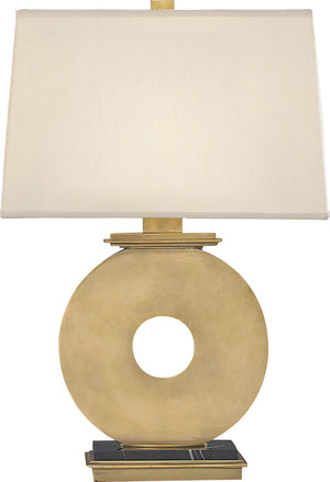 Robert Abbey - 125 - One Light Table Lamp - Tic-Tac-Toe - Natural Brass