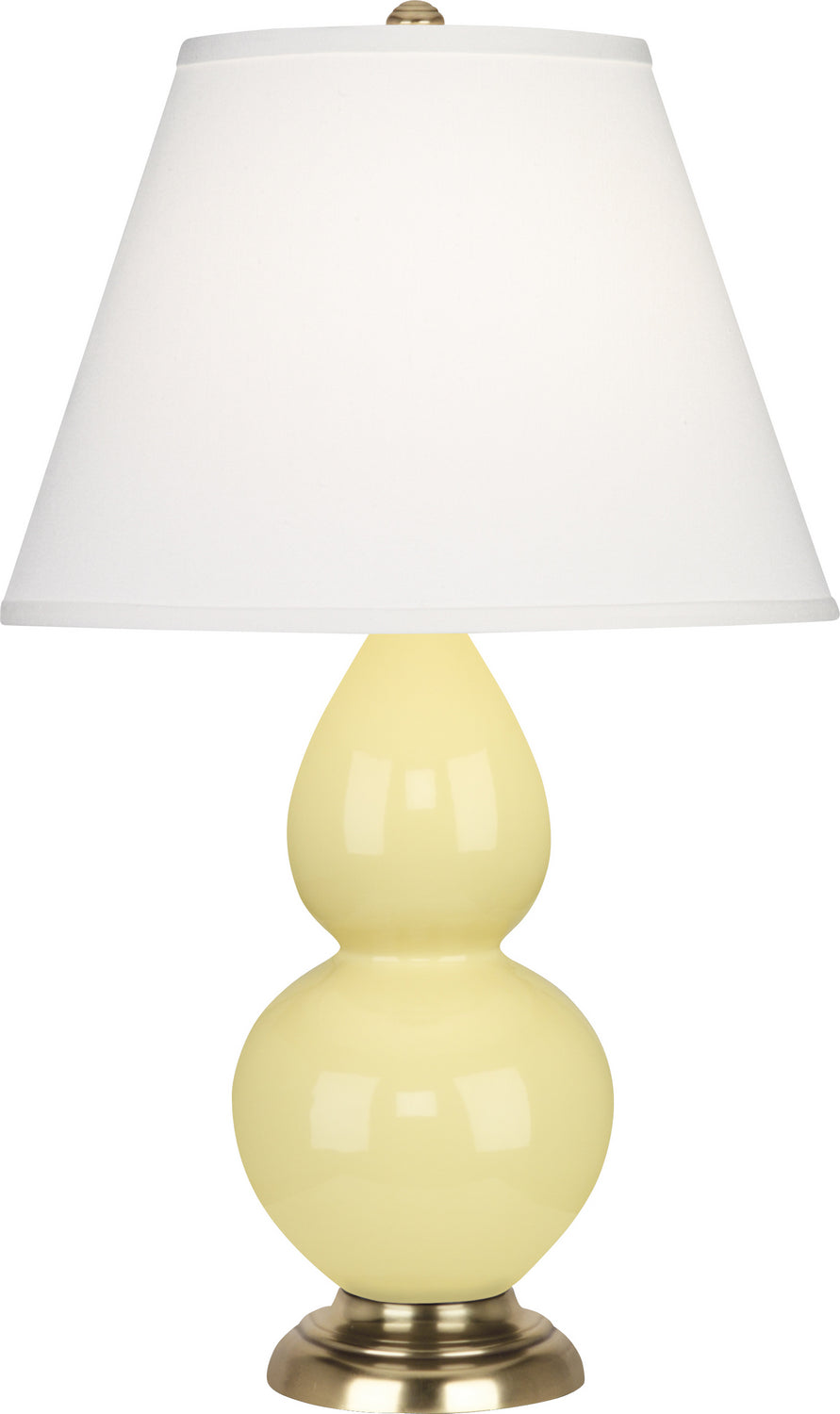 Robert Abbey - 1614X - One Light Accent Lamp - Small Double Gourd - Butter Glazed Ceramic w/Antique Natural Brass