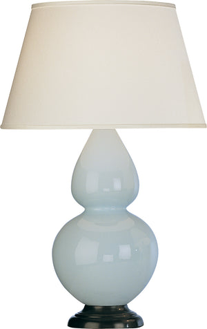 Robert Abbey - 1646X - One Light Table Lamp - Double Gourd - Baby Blue Glazed Ceramic w/Deep Patina Bronze