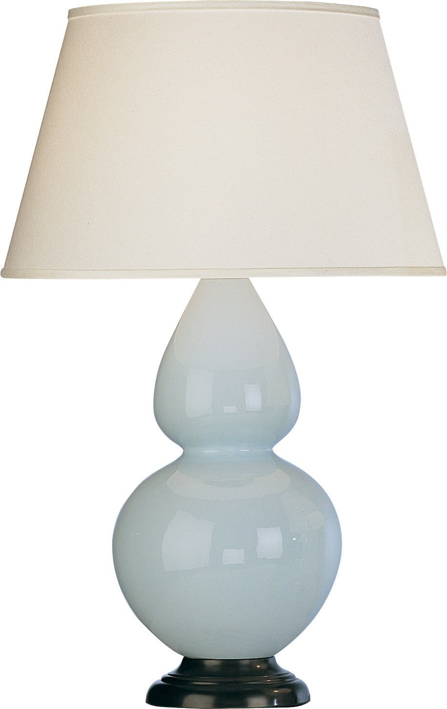 Robert Abbey - 1646X - One Light Table Lamp - Double Gourd - Baby Blue Glazed Ceramic w/Deep Patina Bronze