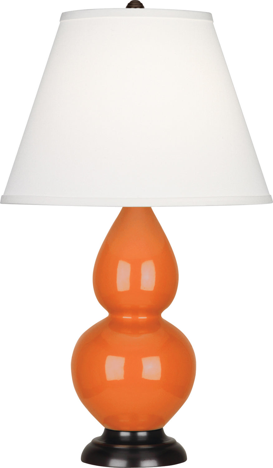 Robert Abbey - 1655X - One Light Accent Lamp - Small Double Gourd - Pumpkin Glazed Ceramic w/Deep Patina Bronze