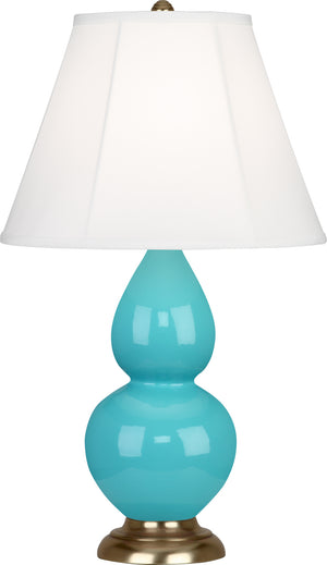 Robert Abbey - 1760 - One Light Accent Lamp - Small Double Gourd - Egg Blue Glazed Ceramic