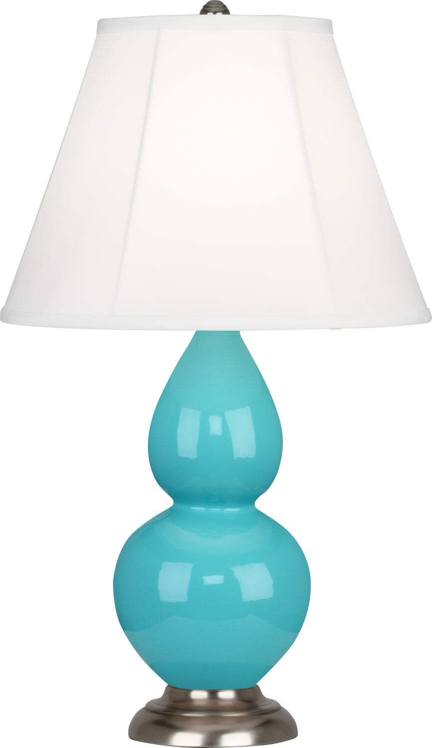 Robert Abbey - 1761 - One Light Accent Lamp - Small Double Gourd - Egg Blue Glazed Ceramic