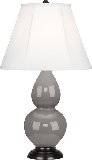 Robert Abbey - 1769 - One Light Accent Lamp - Small Double Gourd - Smoky Taupe Glazed Ceramic