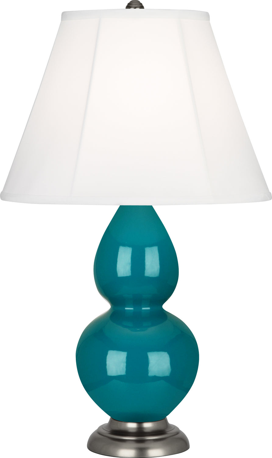 Robert Abbey - 1773 - One Light Accent Lamp - Small Double Gourd - Peacock Glazed Ceramic