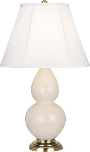 Robert Abbey - 1774 - One Light Accent Lamp - Small Double Gourd - Bone Glazed Ceramic