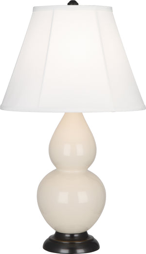 Robert Abbey - 1775 - One Light Accent Lamp - Small Double Gourd - Bone Glazed Ceramic