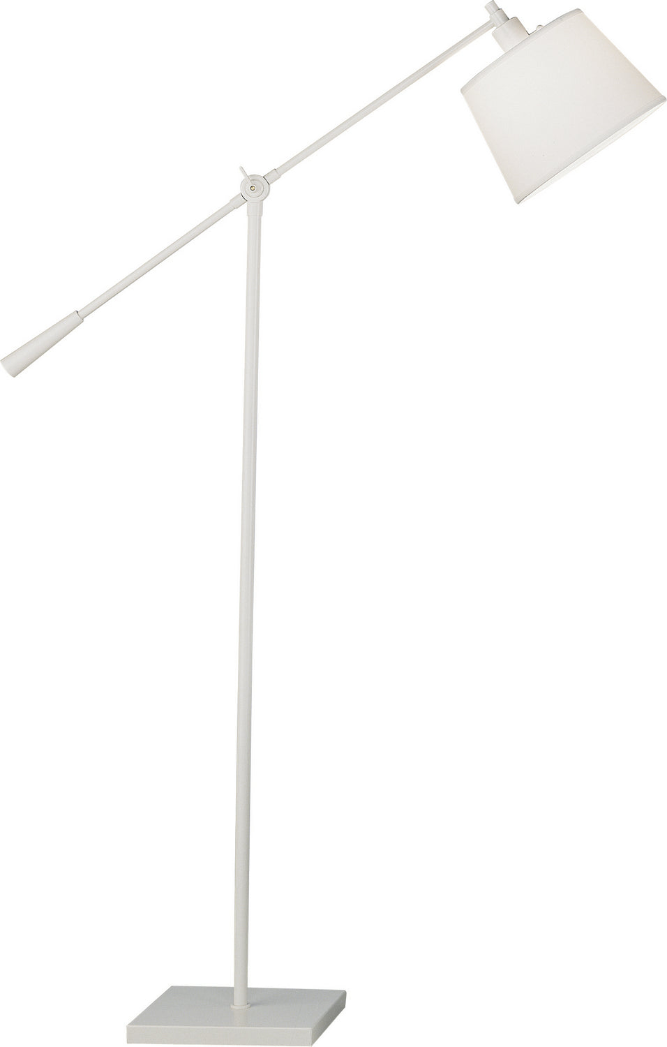 Robert Abbey - 1804 - One Light Floor Lamp - Real Simple - Stardust White Powder Coat over Steel