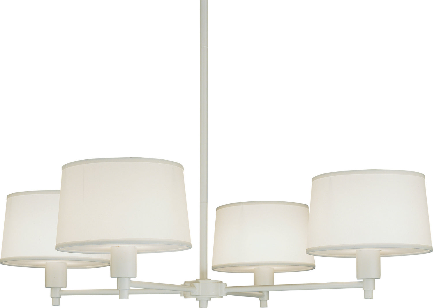 Robert Abbey - 1807 - Four Light Chandelier - Real Simple - Stardust White Powder Coat over Steel