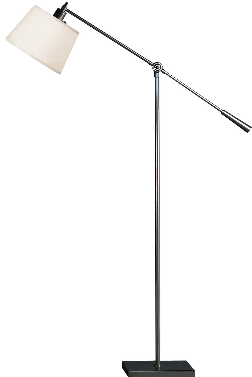 Robert Abbey - 1824 - One Light Floor Lamp - Real Simple - Gunmetal Powder Coat over Steel