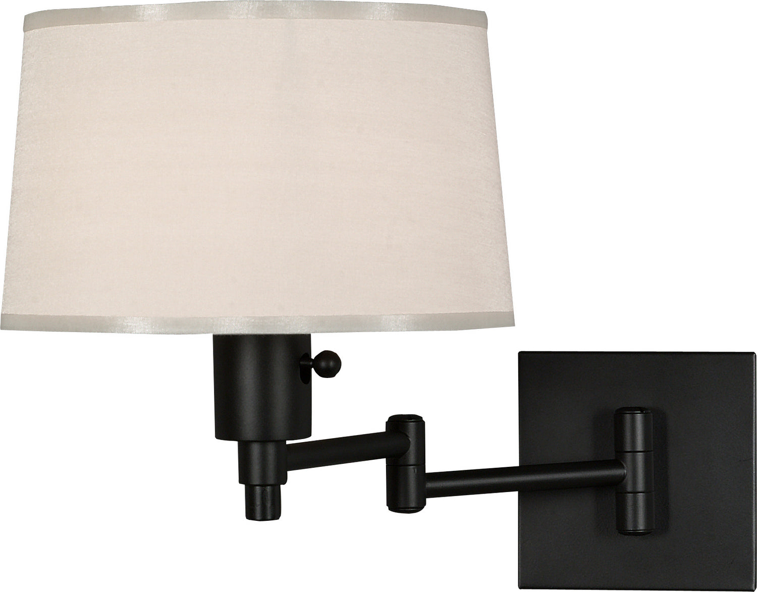 Robert Abbey - 1836 - One Light Wall Swinger - Real Simple - Matte Black Powder Coat over Steel