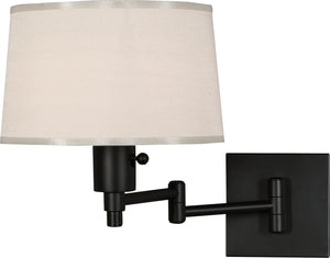 Robert Abbey - 1836 - One Light Wall Swinger - Real Simple - Matte Black Powder Coat over Steel