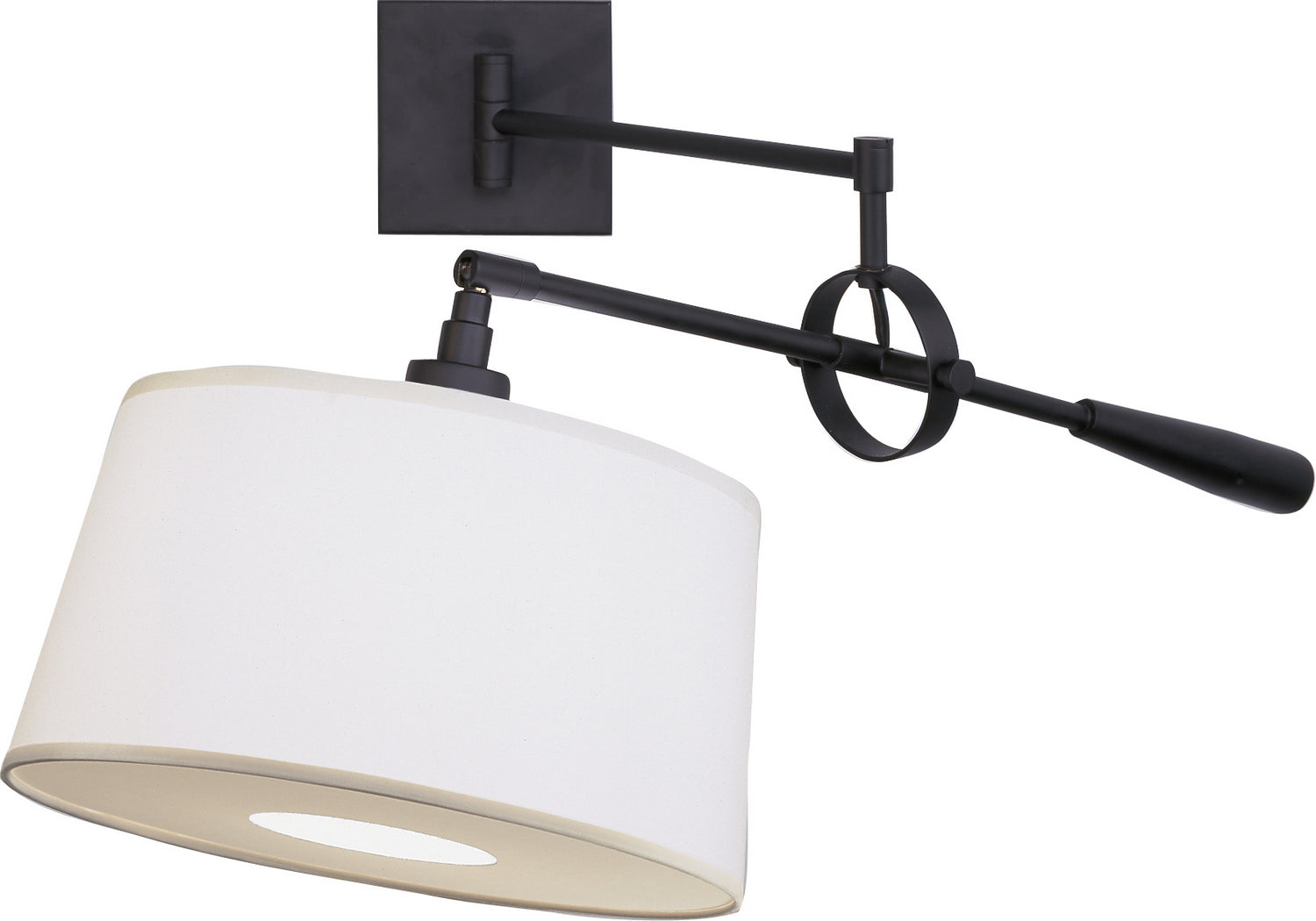 Robert Abbey - 1839 - One Light Wall Swinger - Real Simple - Matte Black Powder Coat over Steel