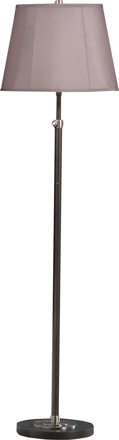 Robert Abbey - 1842 - One Light Floor Lamp - Bruno - Lead Bronze w/Ebonized Nickel