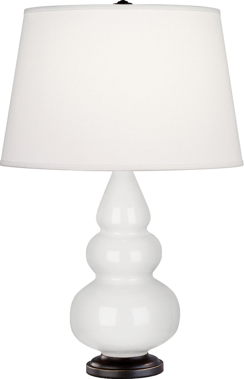 Robert Abbey - 261X - One Light Accent Lamp - Small Triple Gourd - Lily Glazed Ceramic w/Deep Patina Bronzeed