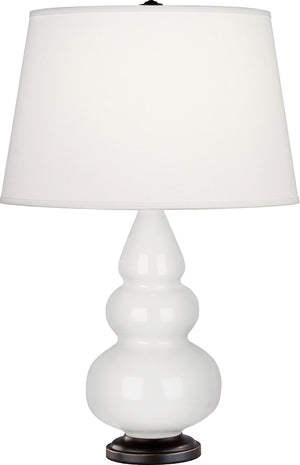 Robert Abbey - 261X - One Light Accent Lamp - Small Triple Gourd - Lily Glazed Ceramic w/Deep Patina Bronzeed