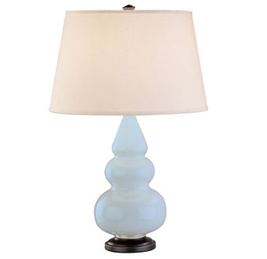 Robert Abbey - 271X - One Light Accent Lamp - Small Triple Gourd - Baby Blue Glazed Ceramic w/Deep Patina Bronze