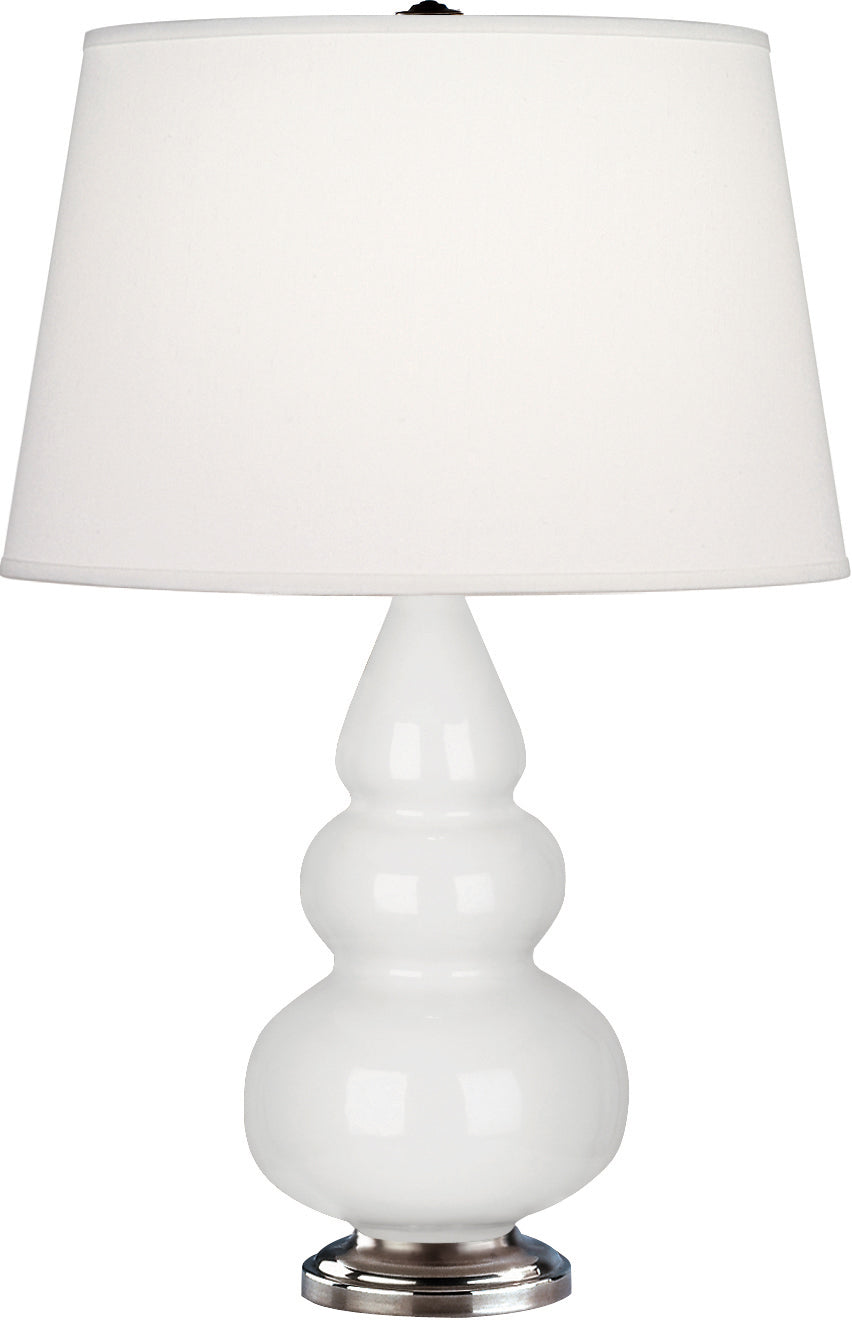 Robert Abbey - 281X - One Light Accent Lamp - Small Triple Gourd - Lily Glazed Ceramic w/Antique Silver