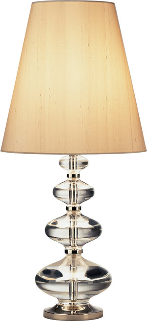 Robert Abbey - 677 - One Light Table Lamp - Jonathan Adler Claridge - Lead Crystal w/Polished Nickel