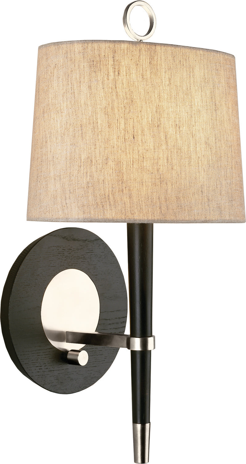 Robert Abbey - PN672 - One Light Wall Sconce - Jonathan Adler Ventana - Ebony Wood w/Polished Nickel