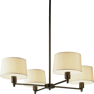 Robert Abbey - Z1817 - Four Light Chandelier - Real Simple - Deep Bronze