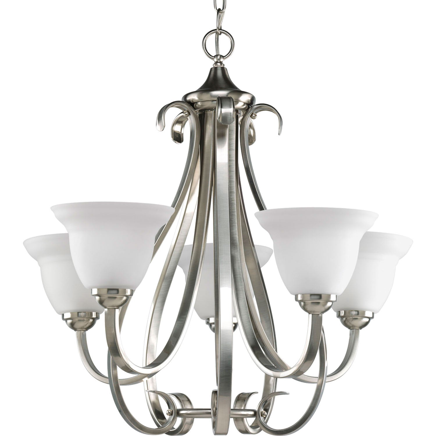 Progress Lighting - P4416-09 - Five Light Chandelier - Torino - Brushed Nickel