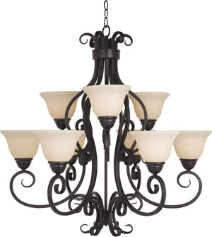 Maxim - 12207FIOI - Nine Light Chandelier - Manor - Oil Rubbed Bronze