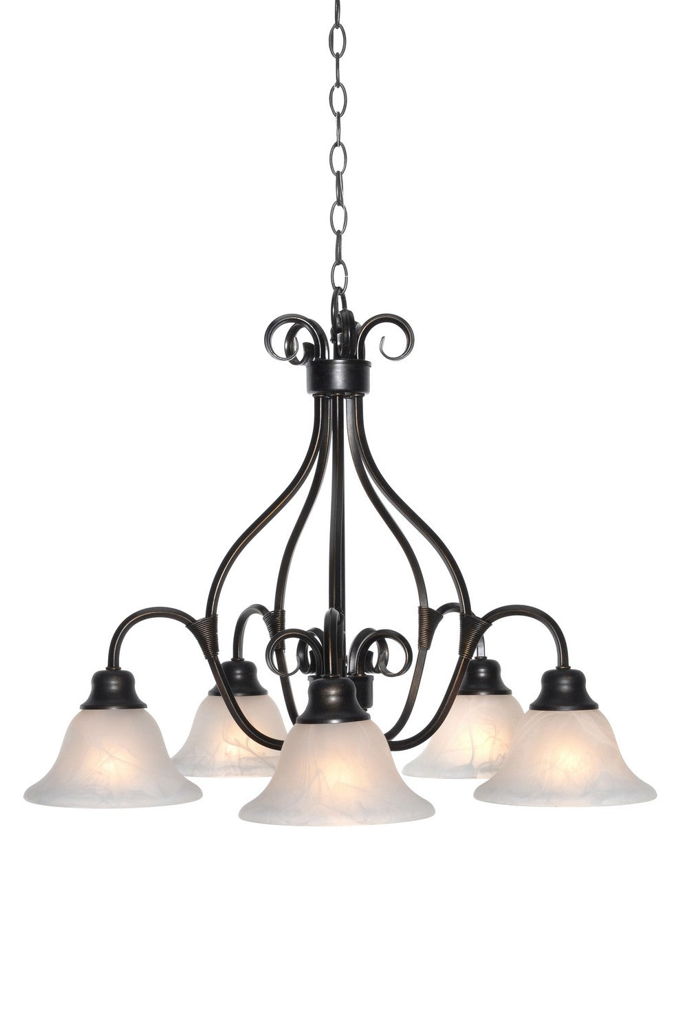 Maxim - 2657MRKB - Five Light Chandelier - Pacific - Kentucky Bronze