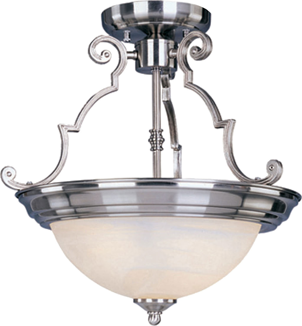 Maxim - 5843MRSN - Two Light Semi-Flush Mount - Essentials - 584x - Satin Nickel