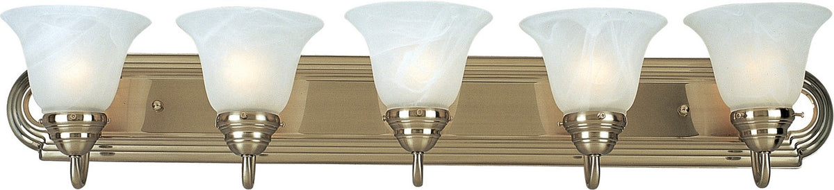 Maxim - 8015MRSN - Five Light Bath Vanity - Essentials - 801x - Satin Nickel