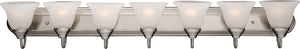 Maxim - 8016MRSN - Seven Light Bath Vanity - Essentials - 801x - Satin Nickel
