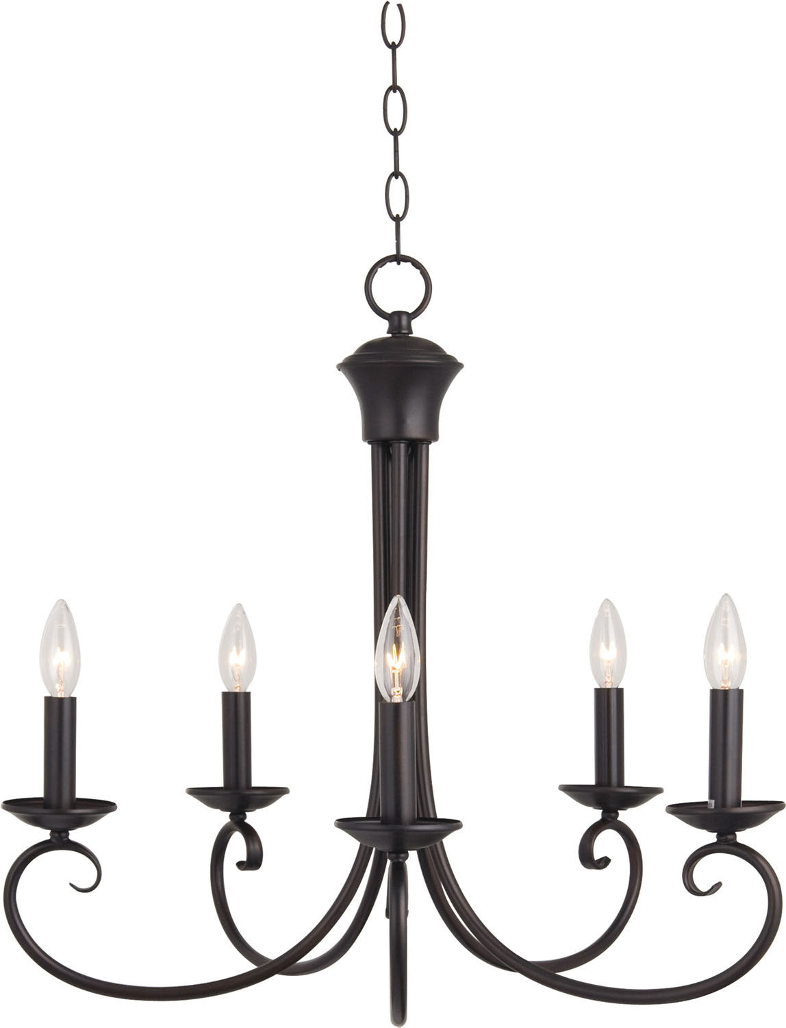 Maxim - 70005OI - Five Light Chandelier - Loft - Oil Rubbed Bronze