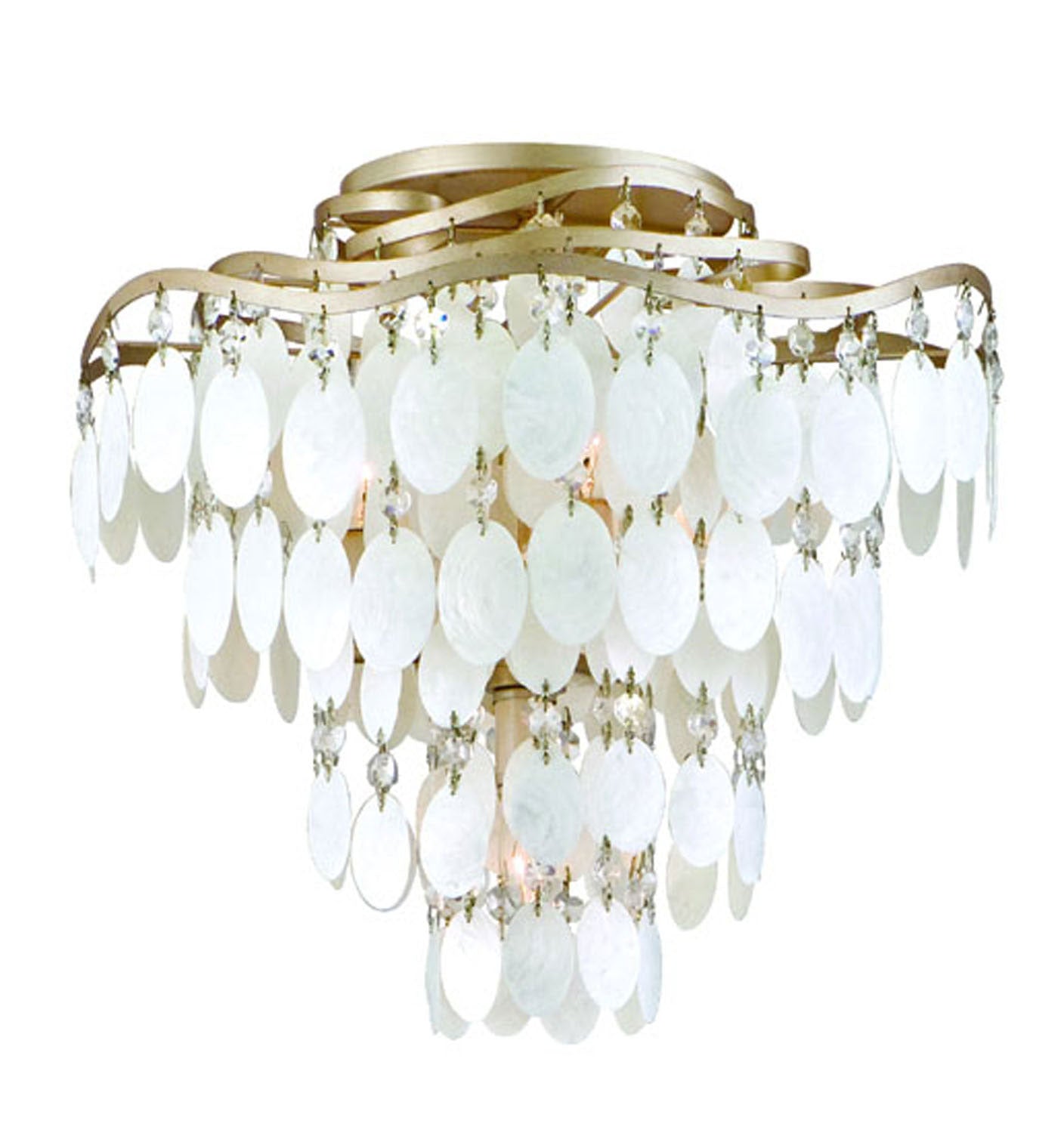 Corbett Lighting - 109-34-CPL - Four Light Semi Flush Mount - Dolce - Champagne Leaf