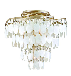 Corbett Lighting - 109-34-CPL - Four Light Semi Flush Mount - Dolce - Champagne Leaf