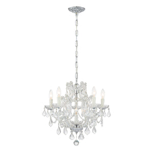 Crystorama - 4405-CH-CL-S - Six Light Mini Chandelier - Maria Theresa - Polished Chrome