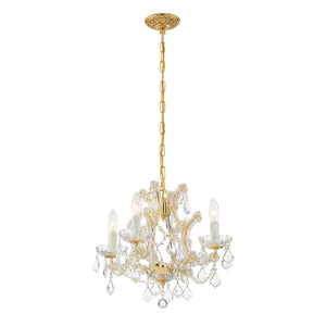 Crystorama - 4474-GD-CL-S - Four Light Mini Chandelier - Maria Theresa - Gold