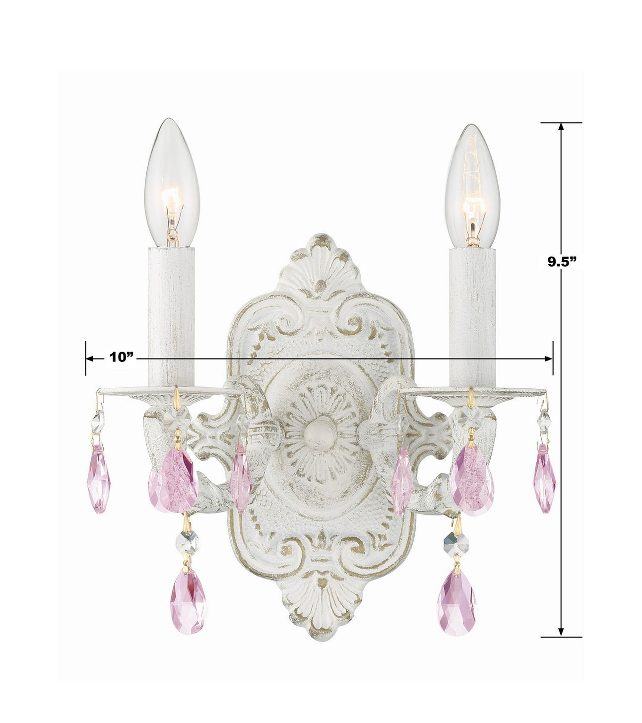 Crystorama - 5022-AW-RO-MWP - Two Light Wall Sconce - Paris Market - Antique White