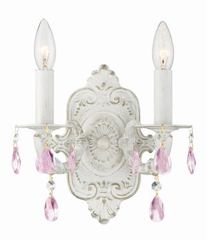 Crystorama - 5022-AW-RO-MWP - Two Light Wall Sconce - Paris Market - Antique White