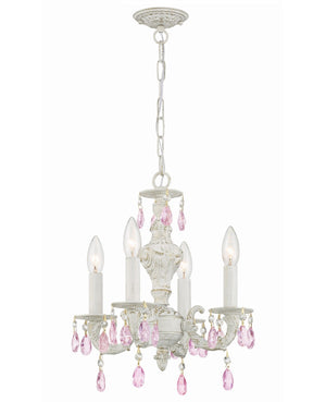 Crystorama - 5024-AW-RO-MWP - Four Light Mini Chandelier - Paris Market - Antique White